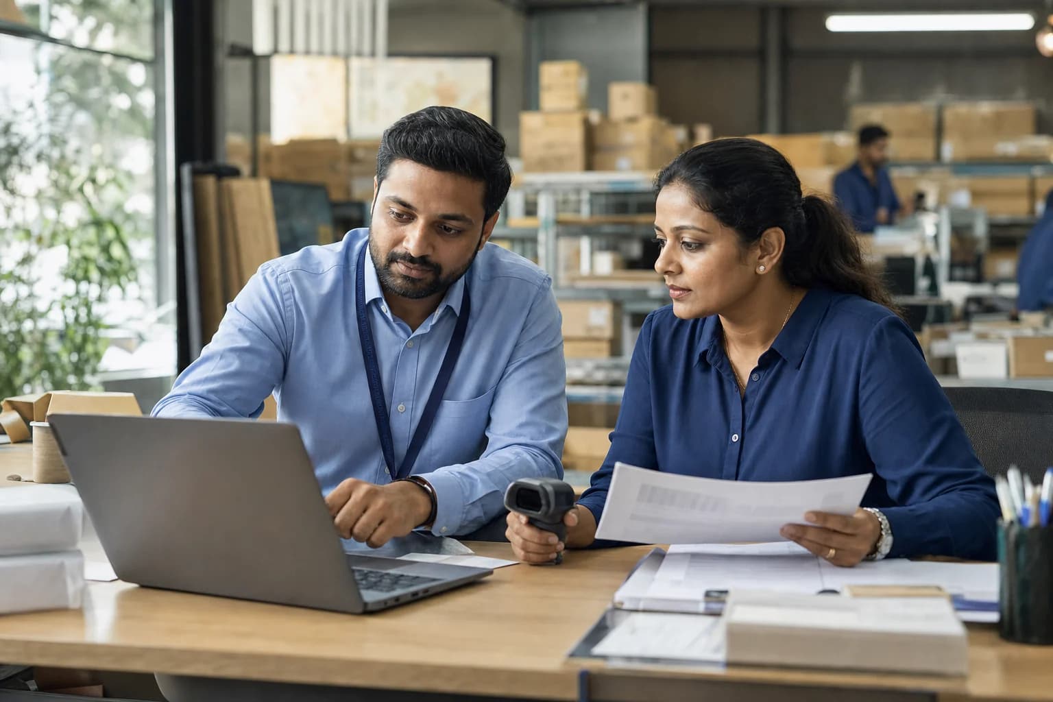 ERP consultant diagnosing an order exception with a distribution manager