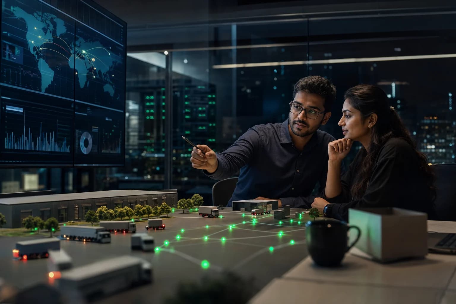 ERP support analysts reviewing a live operational issue after go-live