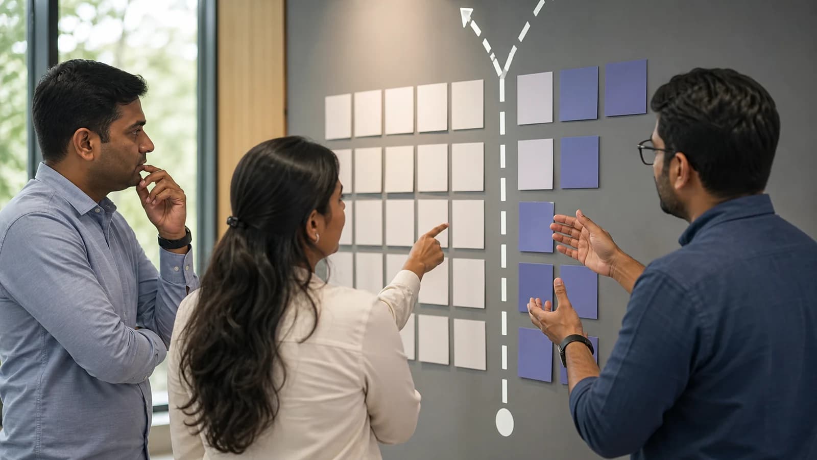ERP consultants comparing standard configuration with a focused customization path