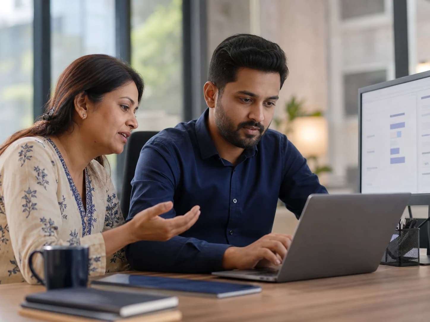ERP support consultant working side by side with a user after go-live
